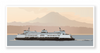 Mount Rainier Sunrise Art Print – Ferry Boat Scene | Conservation Quality